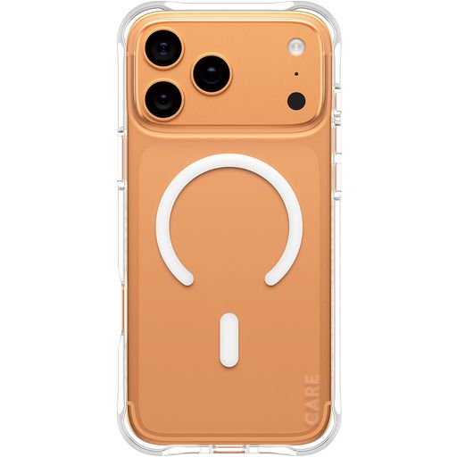 CARE by PanzerGlass Fashionable Doorzichtig iPhone 17 Pro Max Siliconen MagSafe Hoesje Backcover - Transparant