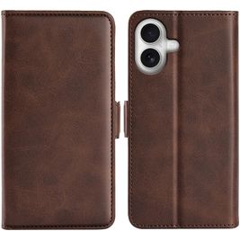 Mobigear Slim Magnet iPhone 17 Hoesje Bookcase Portemonnee - Bruin