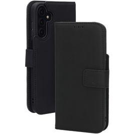 Mobiparts Wallet Samsung Galaxy A15 Hoesje Echt Leer Bookcase Portemonnee - Zwart