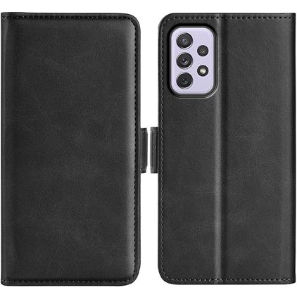 Mobigear Slim Magnet Samsung Galaxy A73 Hoesje Bookcase Portemonnee - Zwart