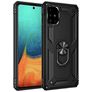 Mobigear Armor Ring Samsung Galaxy A71 Hoesje Hardcase Backcover Shockproof met Ringhouder - Zwart