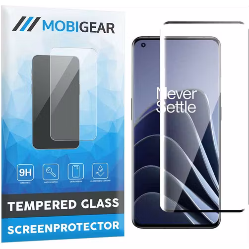 Mobigear Premium OnePlus 10 Pro Glazen Screenprotector - Case Friendly - Zwart