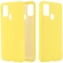 Mobigear Rubber Touch Samsung Galaxy M51 Siliconen Hoesje Backcover - Geel