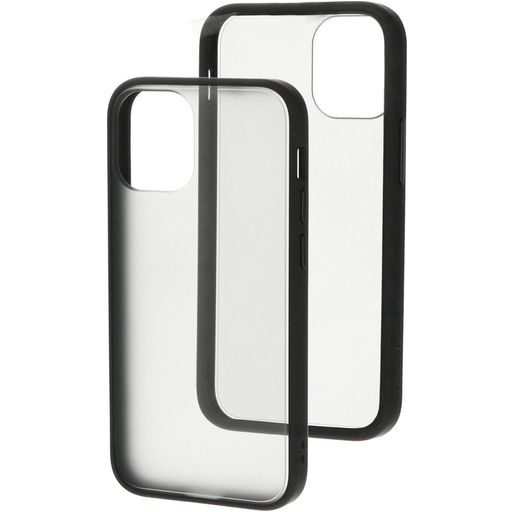 Mobiparts Hardcover iPhone 12 Mini Hoesje Hardcase Backcover - Transparant / Grijs
