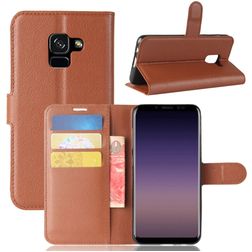 Mobigear Classic Samsung Galaxy A8 (2018) Hoesje Bookcase Portemonnee - Cognac