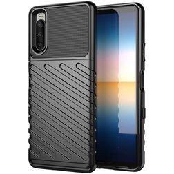Mobigear Groove Sony Xperia 10 III Hoesje Flexibel TPU Backcover - Zwart