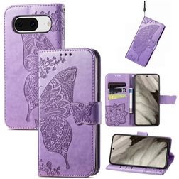 Mobigear Butterfly Google Pixel 8 Hoesje Bookcase Portemonnee - Paars