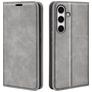 Mobigear Retro Slim Samsung Galaxy S24 FE Hoesje Bookcase Portemonnee - Grijs