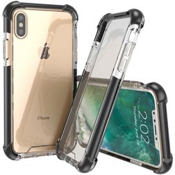 Mobigear Crystal iPhone X Hoesje Hardcase Backcover - Zwart / Transparant