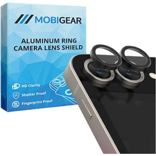 Mobigear Single Samsung Galaxy Z Flip 6 Glazen Camera Lens Protector - Case Friendly - Zwart
