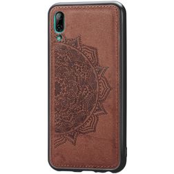 Mobigear Mandala Huawei Y7 Pro (2019) Hoesje Hardcase Backcover - Bruin