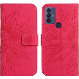 Mobigear Sunflower TCL 30 SE Hoesje Bookcase Portemonnee - Magenta