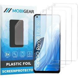 Mobigear OPPO Reno 8 Lite Screenprotector Folie - Case Friendly (3-Pack)