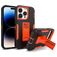 Mobigear Heavy Armor Stand iPhone 14 Pro Hoesje Hardcase Backcover Shockproof met Standaard - Zwart / Rood