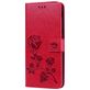 Mobigear Roses Samsung Galaxy J6 Plus Hoesje Bookcase Portemonnee - Rood