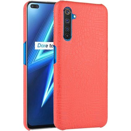 Mobigear Croco Realme X50 Pro Hoesje Hardcase Backcover - Rood