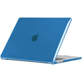 Mobigear Glossy MacBook Air 15 Inch (2023-2025) Hoes Hardshell Laptopcover MacBook Case - Donkerblauw - Model A2941 / A3114 / A3241