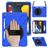 Mobigear SureGrip XGuard iPad 8 (2020) Hoes Hard Kunststof,Siliconen Backcover + Stylus Houder + Schouderband + Standaard - Blauw
