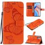 Mobigear Butterfly OPPO Reno 4 Hoesje Bookcase Portemonnee - Oranje