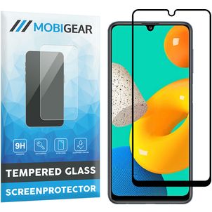 Mobigear Premium Samsung Galaxy M32 4G Glazen Screenprotector - Case Friendly - Zwart
