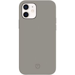 Valenta Snap Luxe iPhone 12 Mini Hoesje Echt Leer Backcover - Grijs