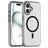 Mobigear Shockproof iPhone 16 MagSafe Hoesje Flexibel TPU Backcover - Transparant / Zwart