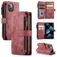 CaseMe C30 iPhone 13 Mini Hoesje Bookcase Portemonnee - Rood