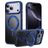 Mobigear Frosted Mag iPhone 17 Pro Max MagSafe Hoesje Hardcase Backcover met Standaard - Blauw