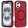Mobigear Rugged Mag iPhone 16 MagSafe Hoesje Hardcase Backcover Shockproof - Rood