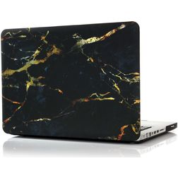 Mobigear Marble MacBook Pro 13 Inch (2008-2012) Hoes Hardshell Laptopcover MacBook Case - Zwart / Bruin - Model A1278