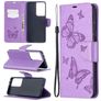 Mobigear Butterfly Samsung Galaxy S21 Ultra Hoesje Bookcase Portemonnee - Paars