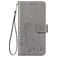 Mobigear Clover OPPO Reno 4 Hoesje Bookcase Portemonnee - Grijs