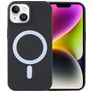 Mobigear Rubber Touch iPhone 15 Plus Siliconen MagSafe Hoesje Backcover - Zwart