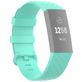 Mobigear Cross Siliconen Fitbit Charge 4 Bandje Gespsluiting - Turquoise