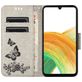 Mobigear Butterfly Samsung Galaxy A35 Hoesje Bookcase Portemonnee - Grijs