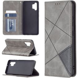 Mobigear Rhombus Slim Samsung Galaxy A32 4G Hoesje Bookcase - Grijs