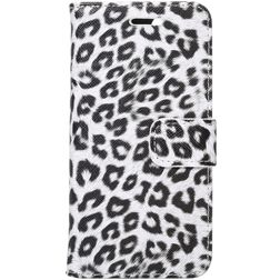Mobigear Leopard iPhone SE (2022) Hoesje Bookcase Portemonnee - Wit