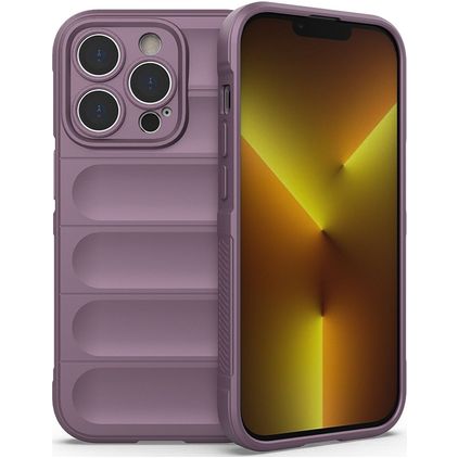 Mobigear Bumpy iPhone 14 Pro Hoesje Flexibel TPU Backcover - Paars