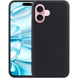 Mobigear Basics iPhone 16 Plus Hoesje Flexibel TPU Backcover - Zwart