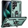 Mobigear Armor ring Samsung Galaxy S25 Ultra Hoesje Hardcase Backcover Shockproof met Ringhouder - Groen