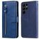 Mobigear Zipper Samsung Galaxy S23 Ultra Hoesje Bookcase Portemonnee - Blauw