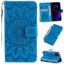 Mobigear Sunflower iPhone 11 Hoesje Bookcase Portemonnee - Blauw