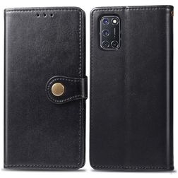 Mobigear Snap Button OPPO A72 Hoesje Bookcase Portemonnee - Zwart