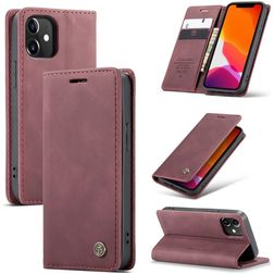 Caseme 013 iPhone 12 Mini Hoesje Bookcase Portemonnee - Rood