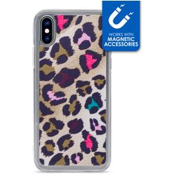 My Style Magneta iPhone XS Hoesje Flexibel TPU Backcover - Leopard