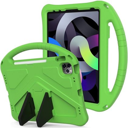 Mobigear AeroArmor iPad 11 (2025) Kinder Tablethoes met Handvat + Stylus Houder - Groen