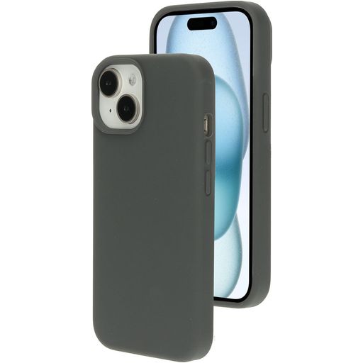 Mobiparts iPhone 15 Siliconen Hoesje Backcover - Urban Grey