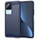 Mobigear Brushed Slim POCO F4 Hoesje Flexibel TPU Backcover - Blauw