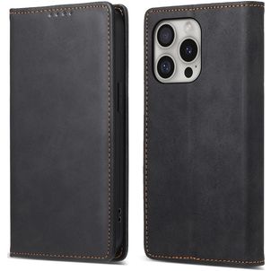 Mobigear Wallet iPhone 16 Pro Hoesje Bookcase Portemonnee - Zwart
