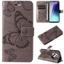 Mobigear Butterfly Xiaomi Redmi 14C Hoesje Bookcase Portemonnee - Grijs